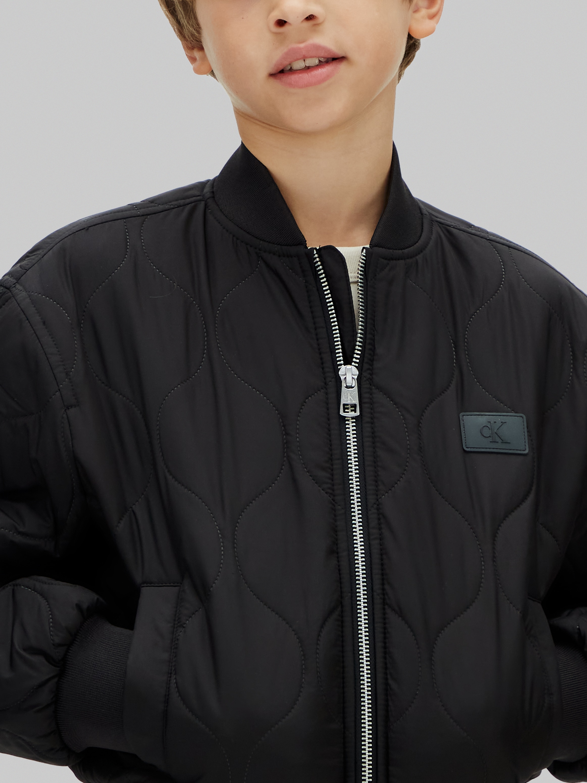 Casaco Tipo Blusão Bomber Acolchoado Calvin Klein Preto-2