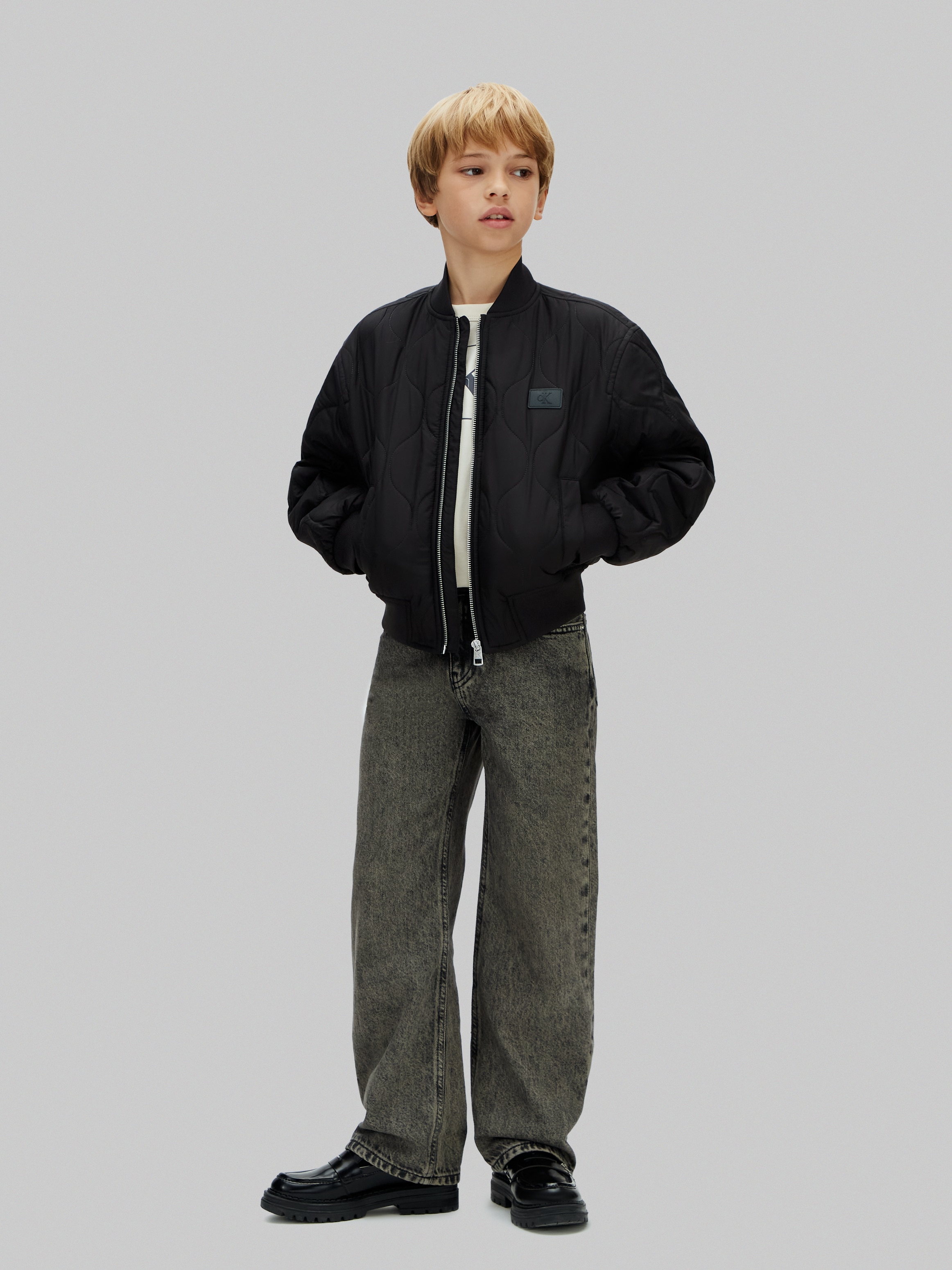 Casaco Tipo Blusão Bomber Acolchoado Calvin Klein Preto-3