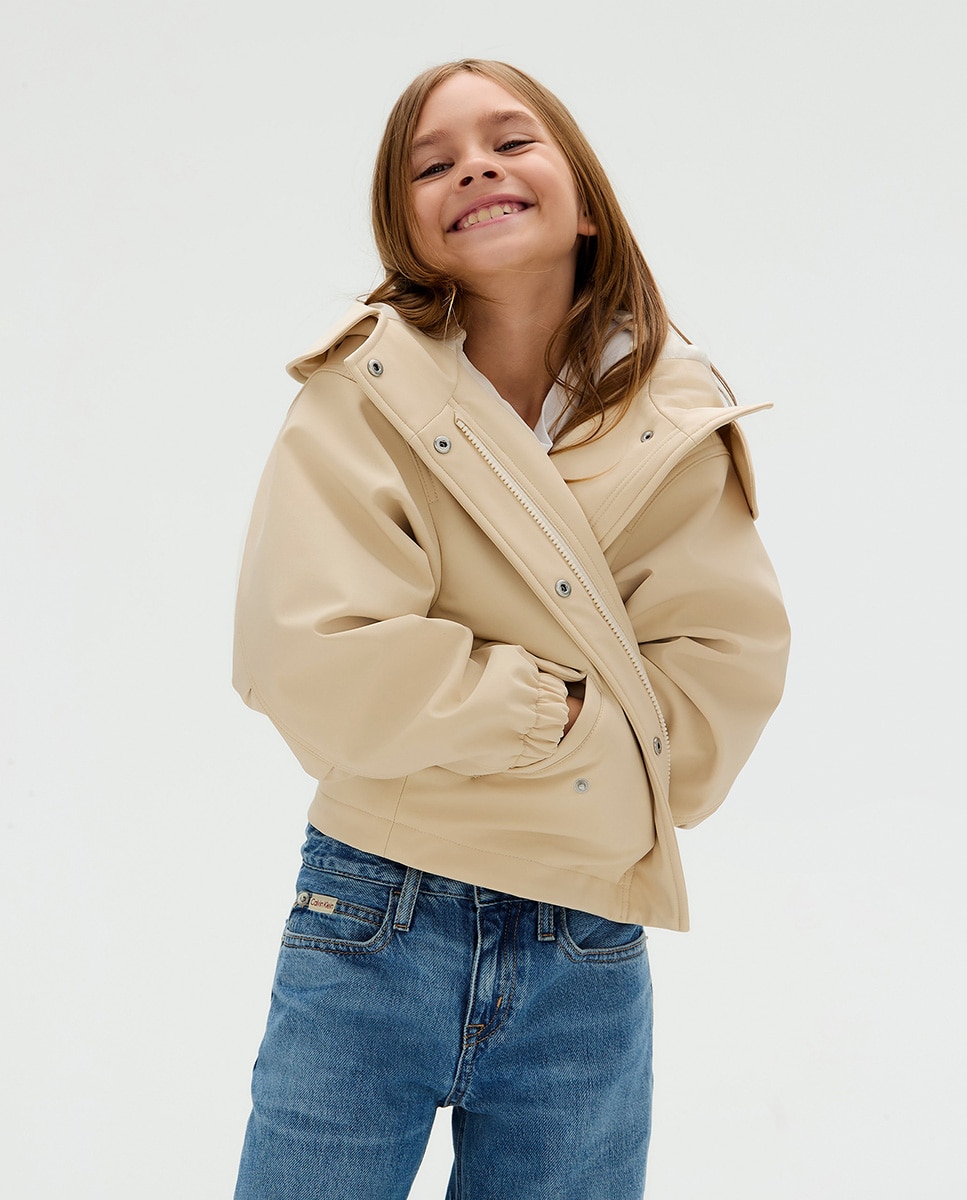 Casaco Estilo Parka Creme-5