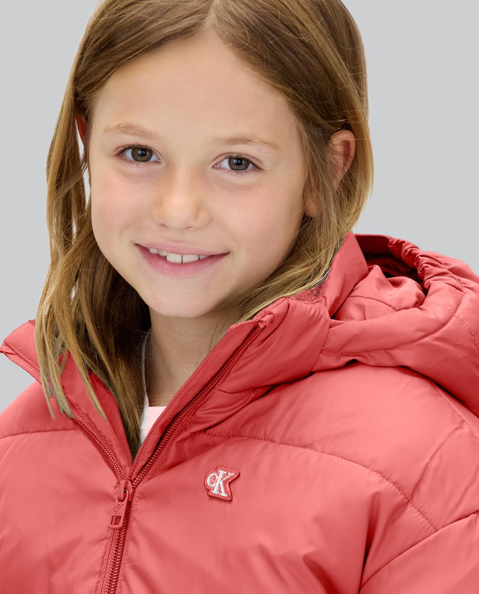 Casaco Acolchoado com Capuz Calvin Klein Rosa-4