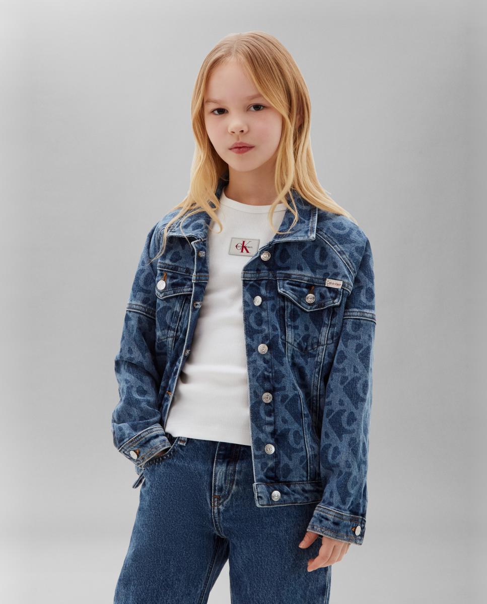 Chaqueta vaquera de niña con estampado - Calvin Klein - Azul Azul-1