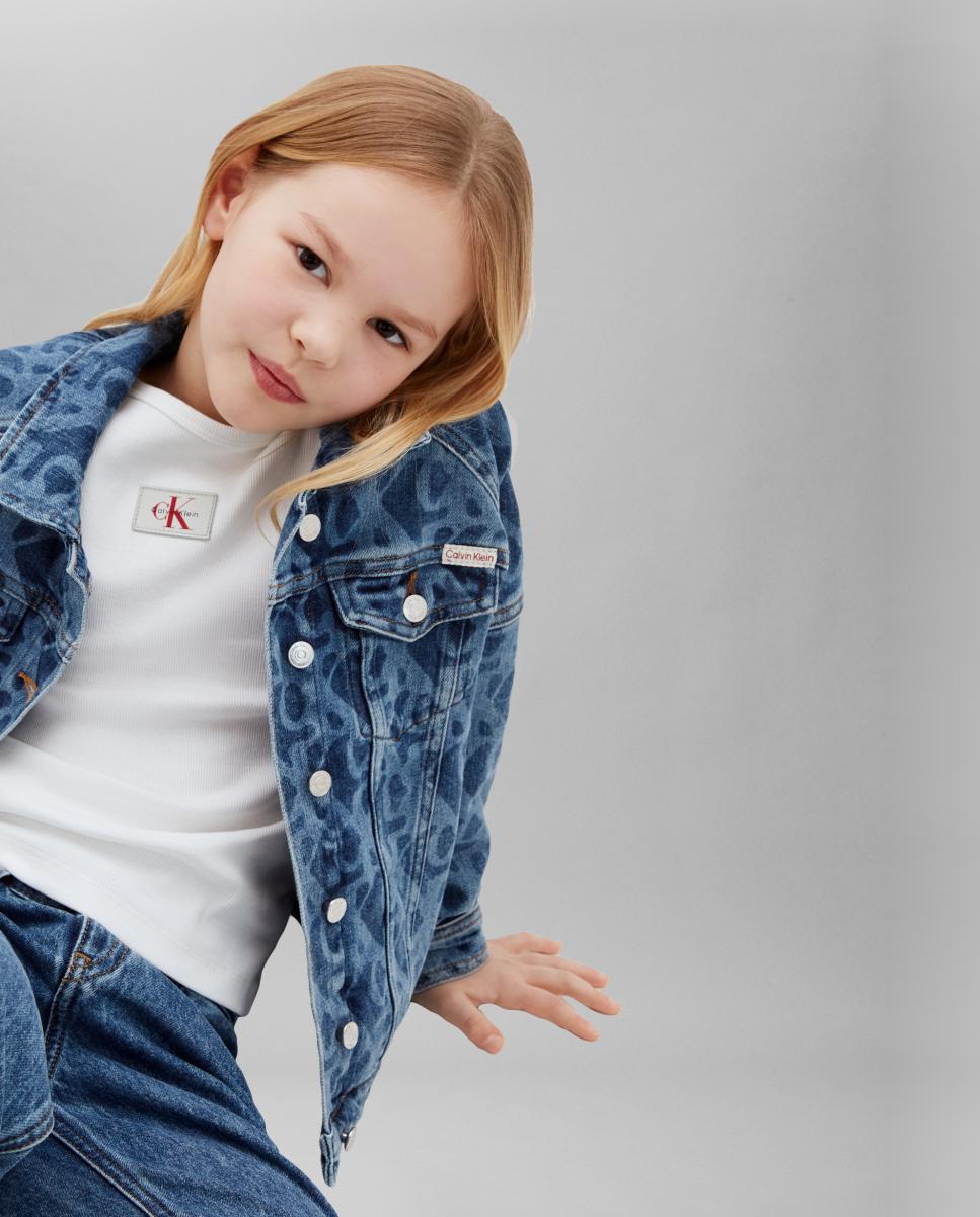 Chaqueta vaquera de niña con estampado - Calvin Klein - Azul Azul-3