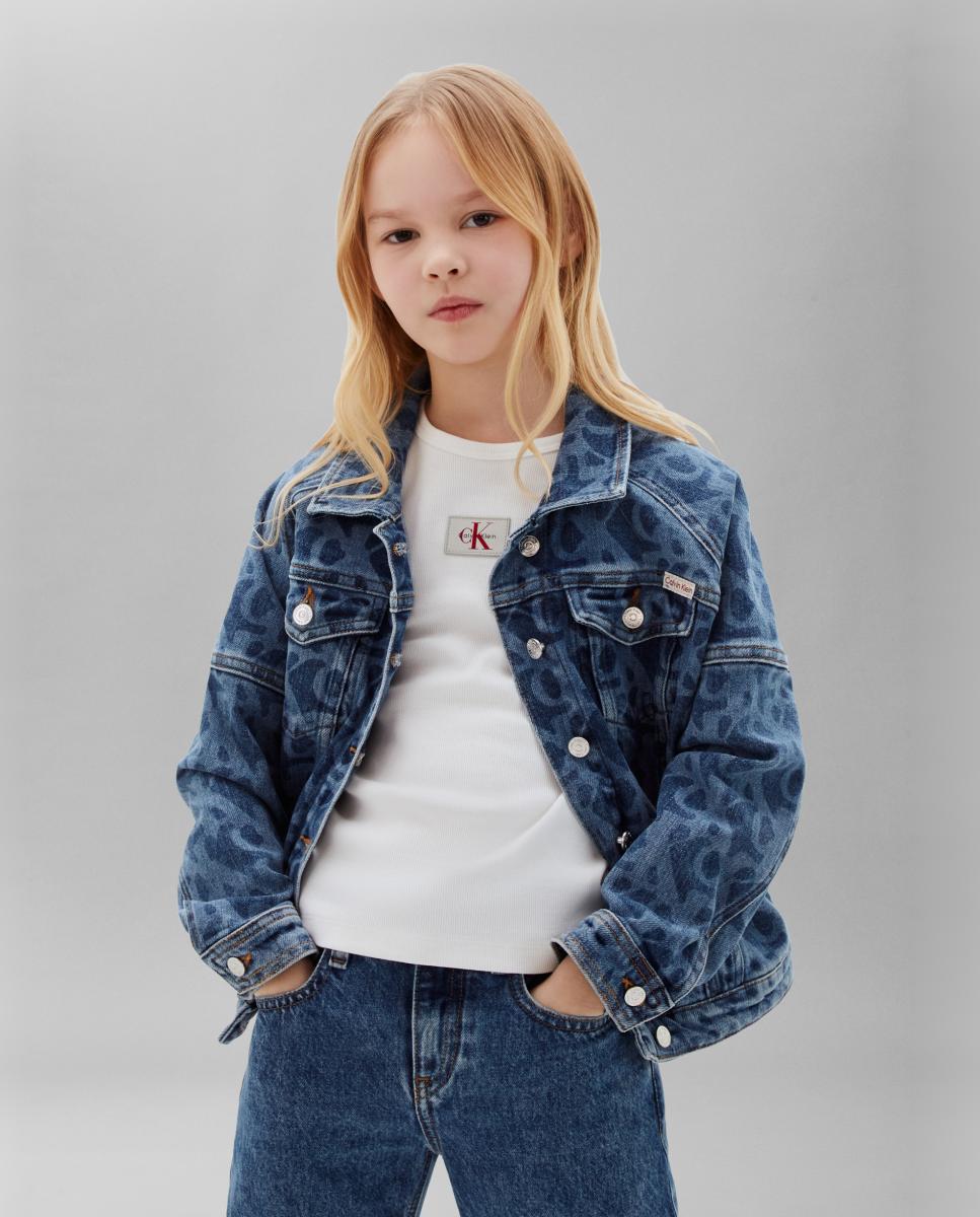 Chaqueta vaquera de niña con estampado - Calvin Klein - Azul Azul-4