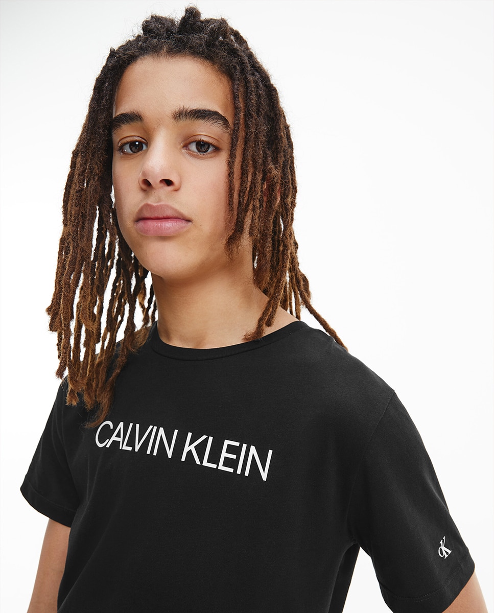 T-shirt preta com logótipo institucional Calvin Klein Preto-3