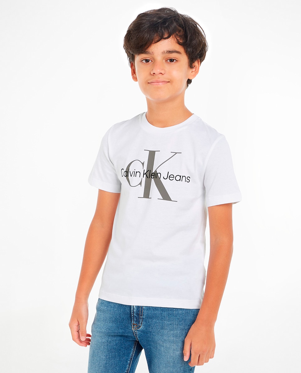 T-shirt com manga curta Calvin Klein Branco-1