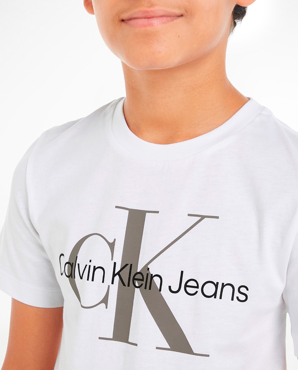 T-shirt com manga curta Calvin Klein Branco-3