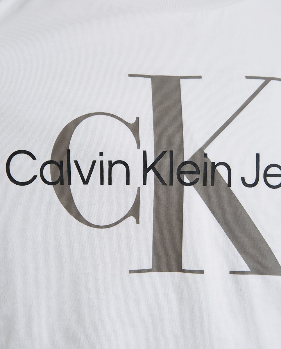 T-shirt com manga curta Calvin Klein Branco-4
