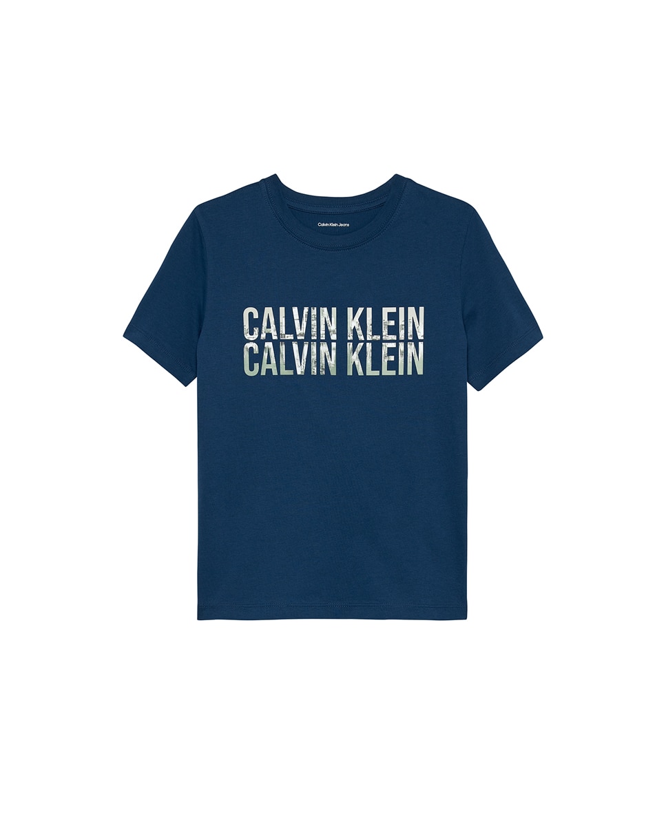 T-shirt com Ilustração Azul-índigo-1