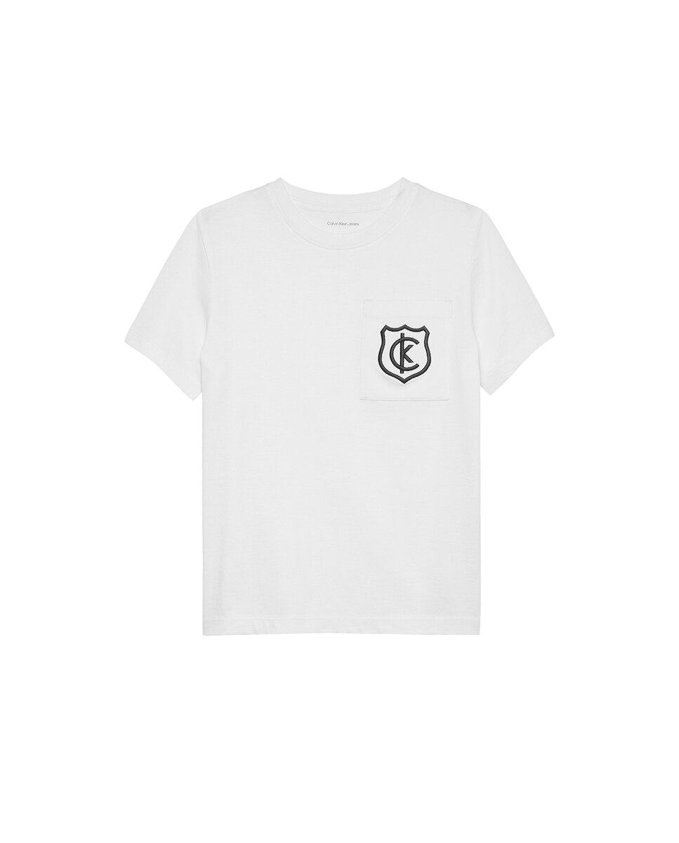 T-shirt com Bolso Calvin Klein Branco-1