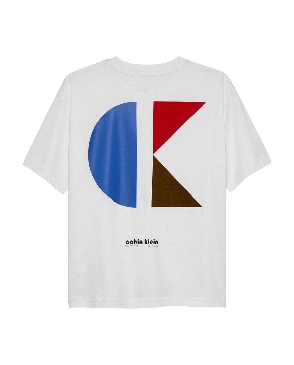 T-shirt com Ilustração nas Costas Branco-2