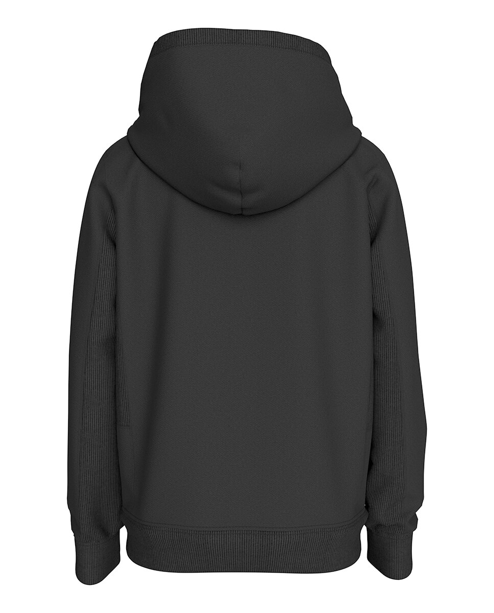 Sweatshirt de menino com fecho de correr Calvin Klein Preto-2