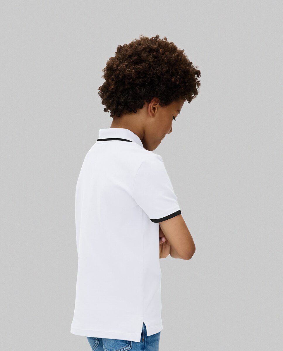 Pólo com manga curta Calvin Klein Branco-2