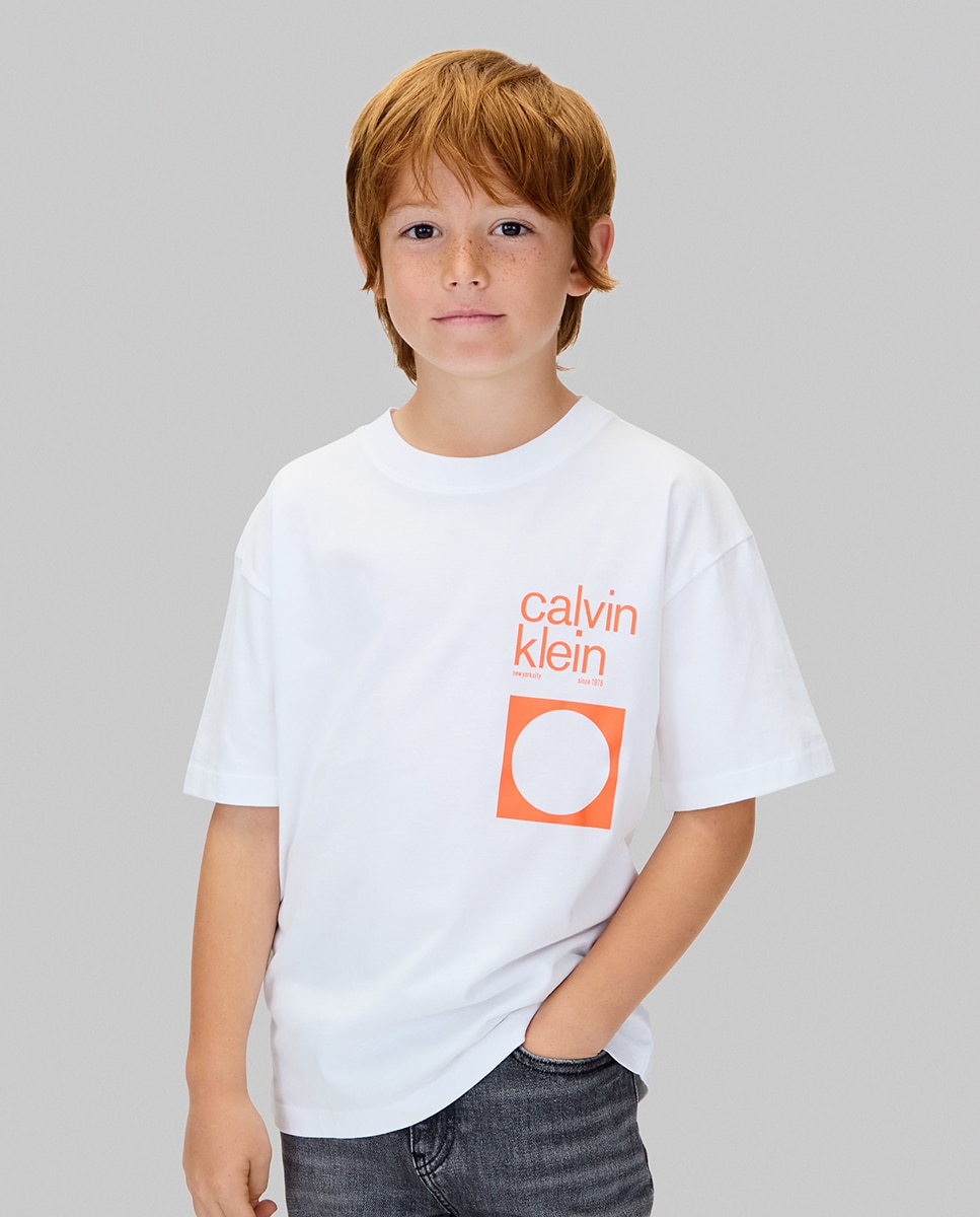 T-shirt com Ilustração nas Costas Branco-1