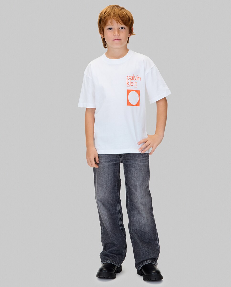 T-shirt com Ilustração nas Costas Branco-3