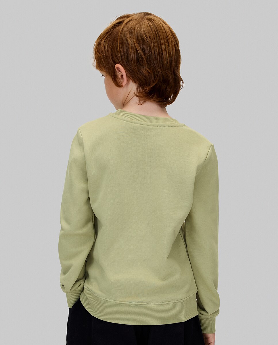 Sweatshirt de menino com logótipo Verde-2