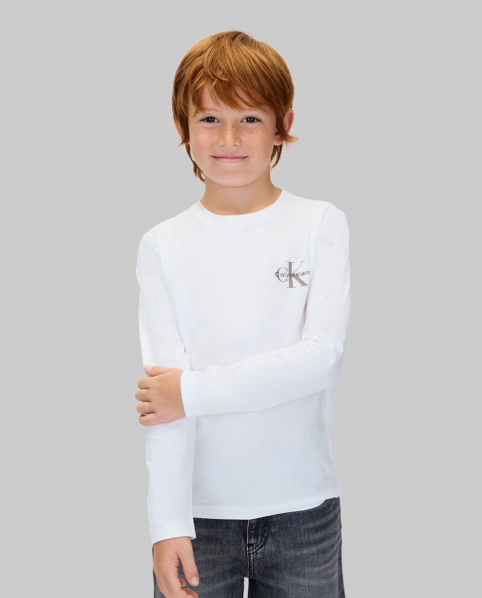 Camisola de manga comprida Branco-1