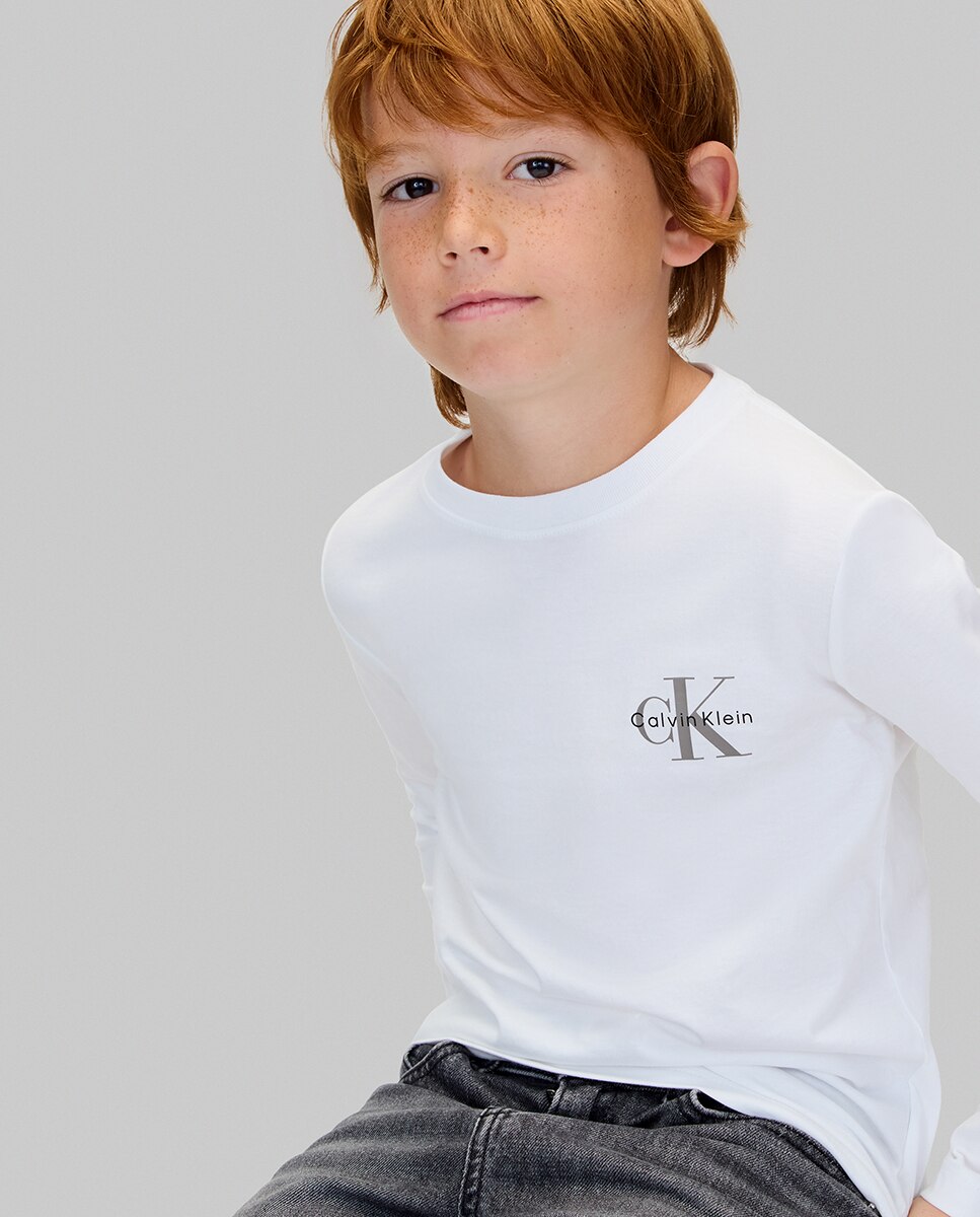 Camisola de manga comprida Branco-5