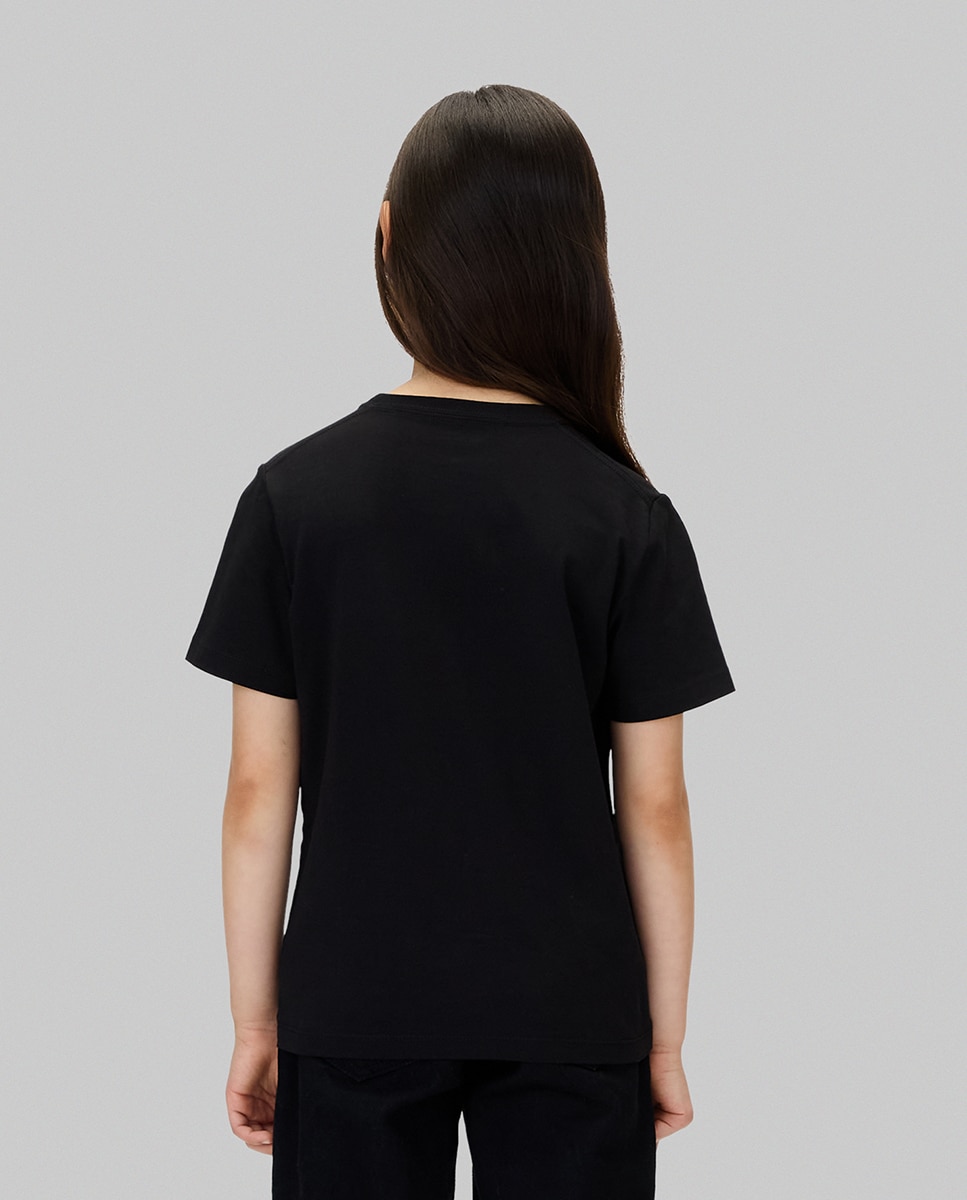 T-shirt com Monograma CK Preto-2