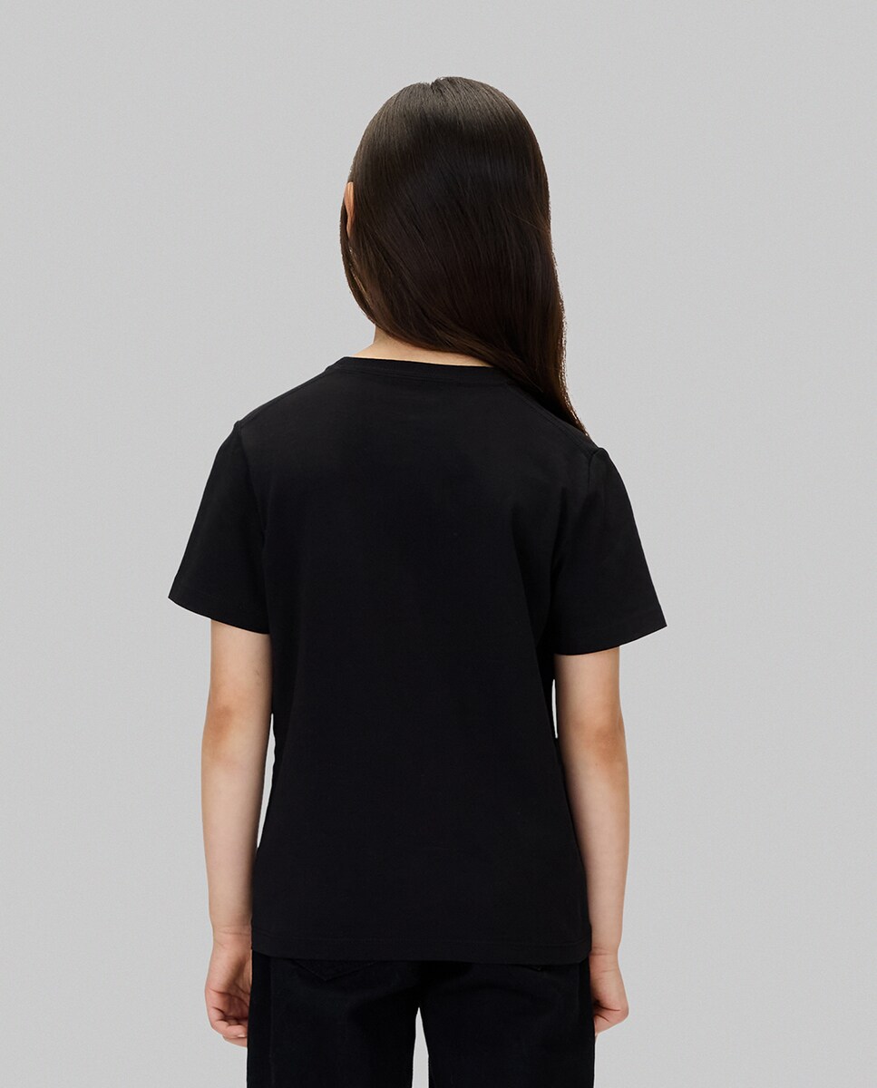 T-shirt com Monograma CK Preto-2