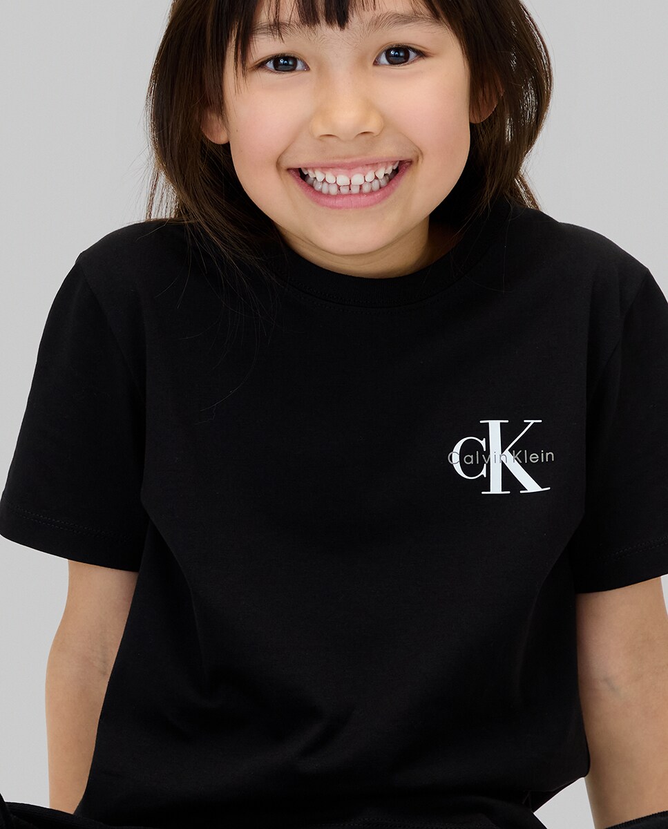 T-shirt com Monograma CK Preto-4