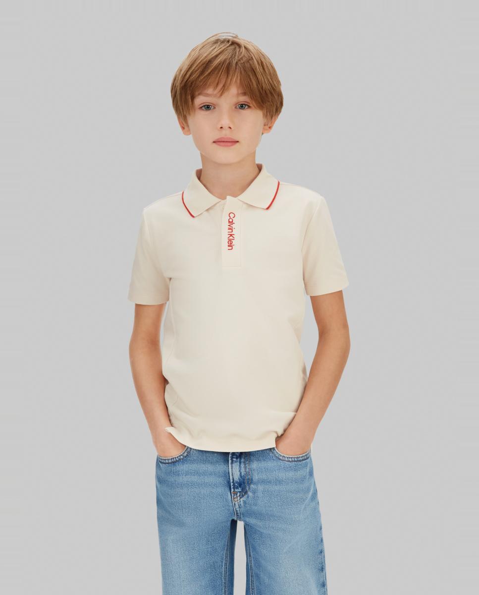 Polo com Logótipo Bordado Cinzento-1