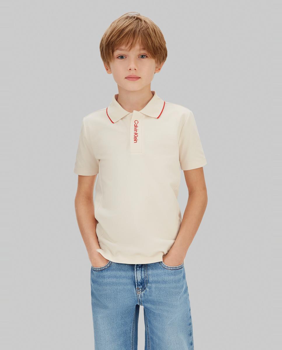 Polo com Logótipo Bordado Cinzento-3