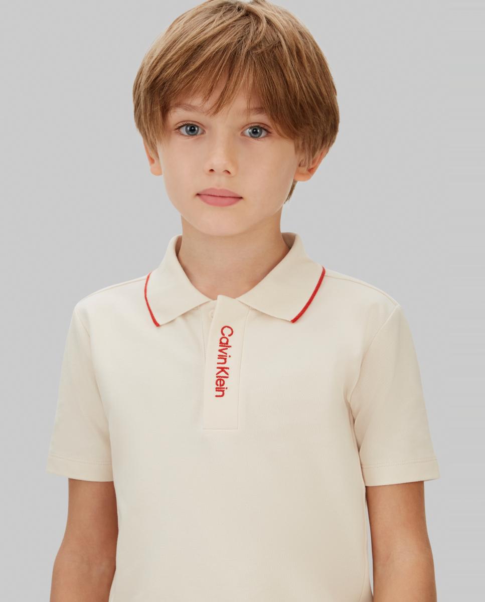 Polo com Logótipo Bordado Cinzento-5