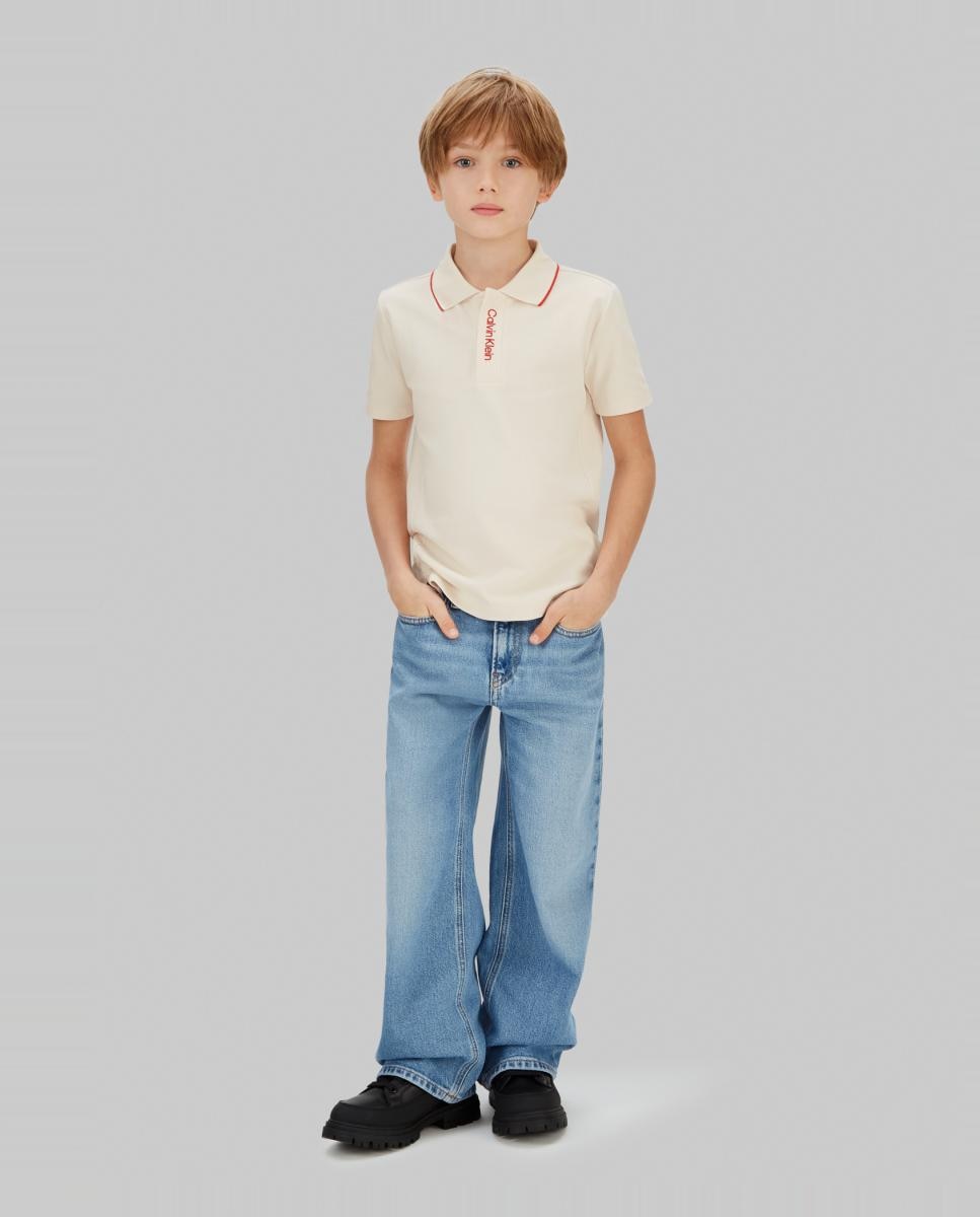 Polo com Logótipo Bordado Cinzento-6