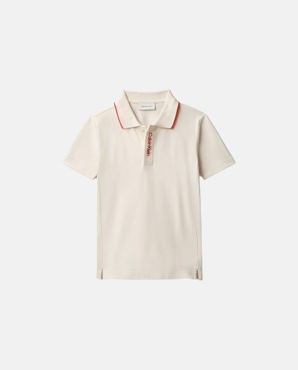 Polo com Logótipo Bordado Cinzento-7