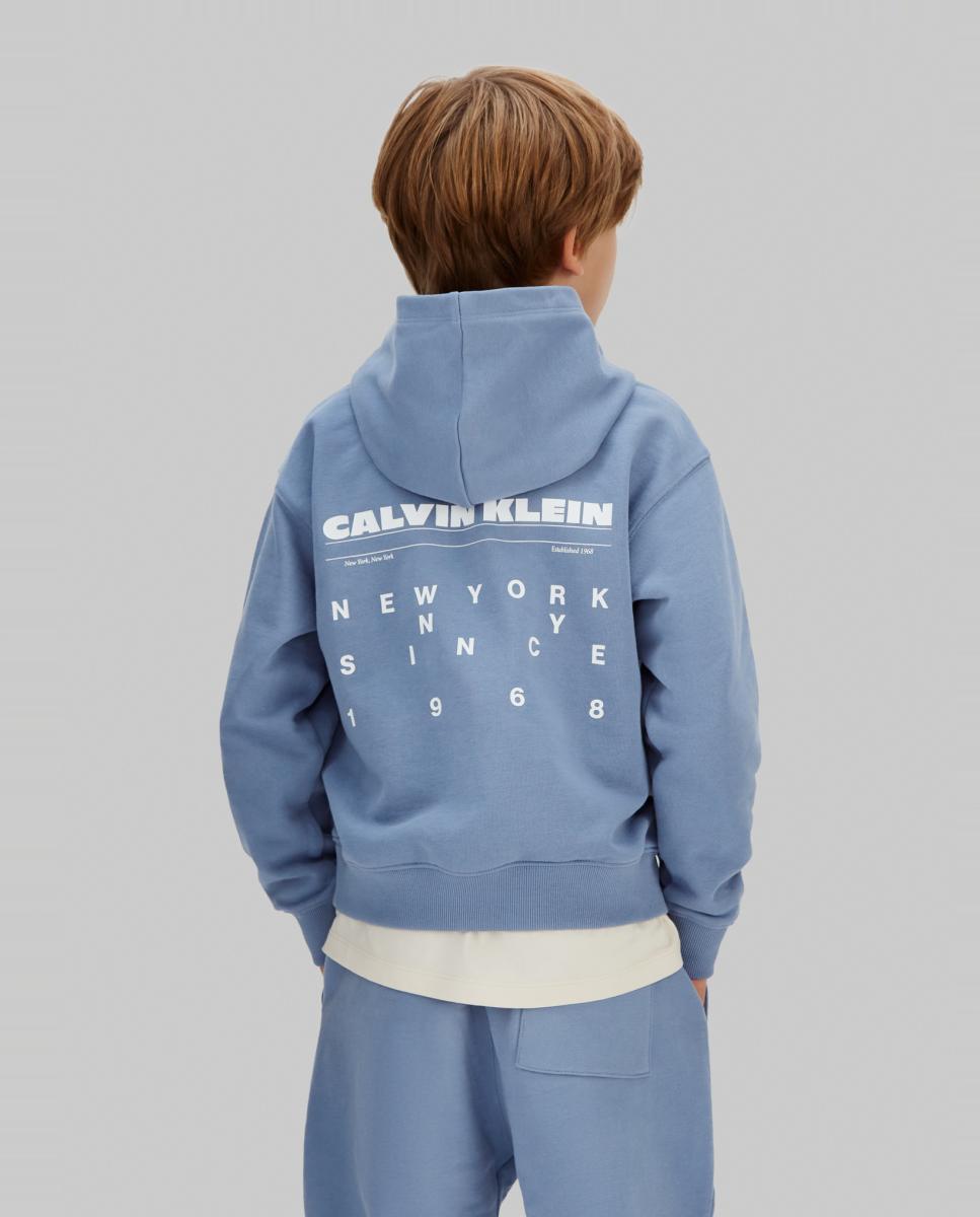 Sweatshirt com Capuz Relaxed Fit Calvin Klein Azul-3
