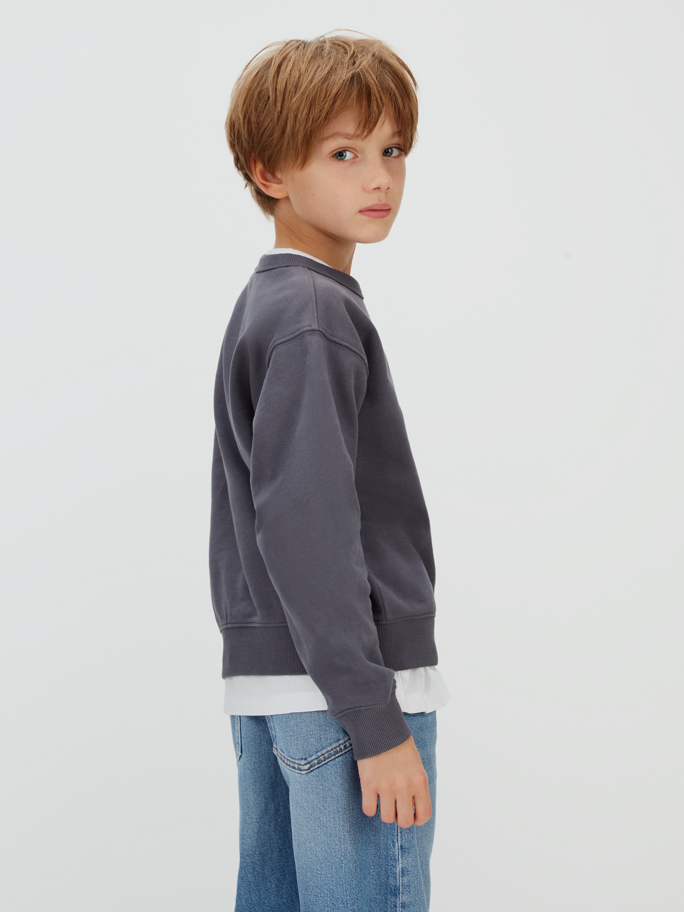 Sweatshirt Varsity Calvin Klein Cinzento-2
