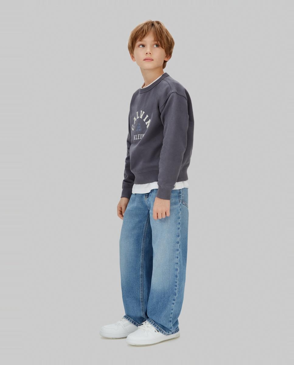 Sweatshirt Varsity Calvin Klein Cinzento-4