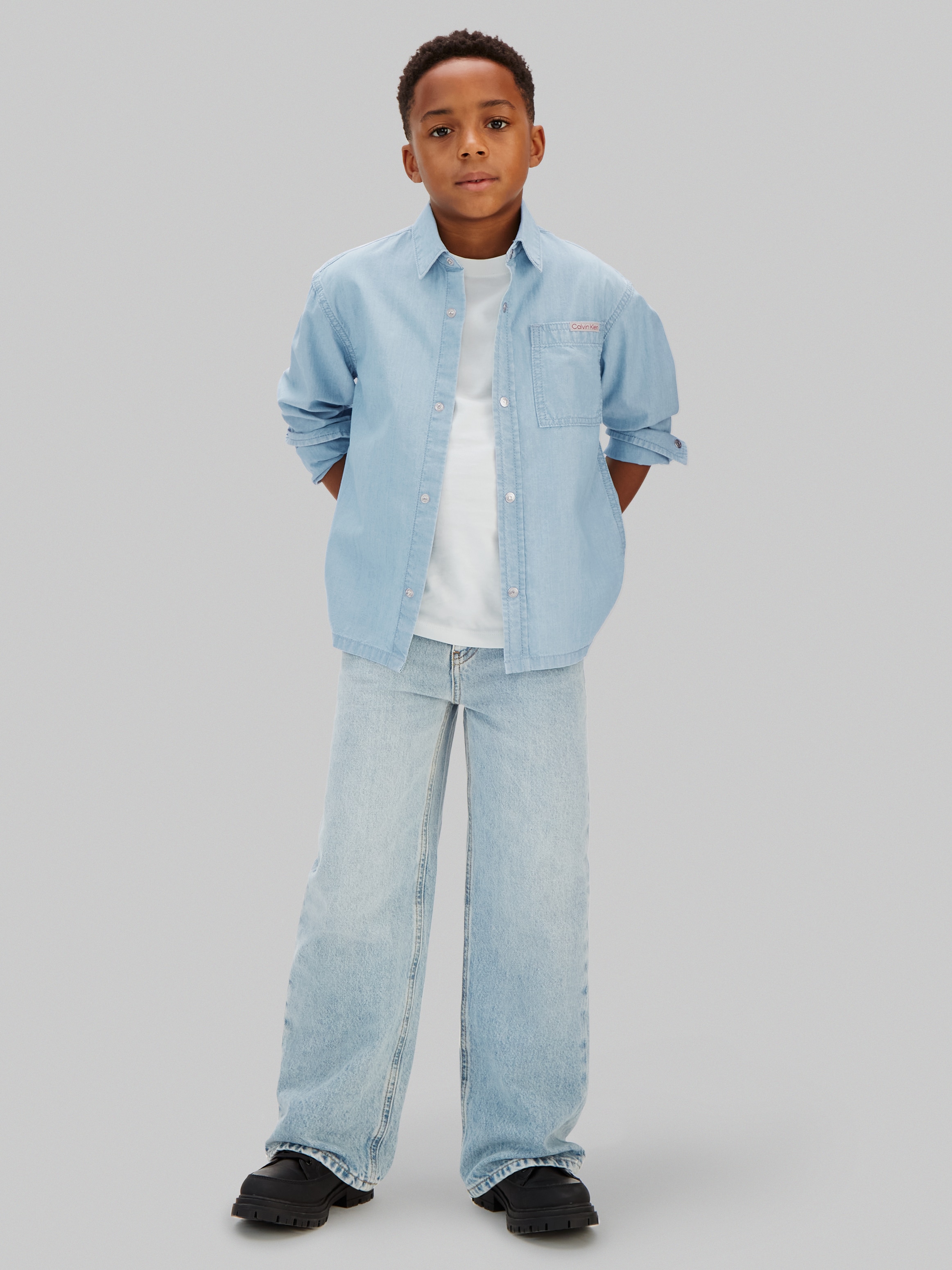 Camisa de Chambray Azul-2
