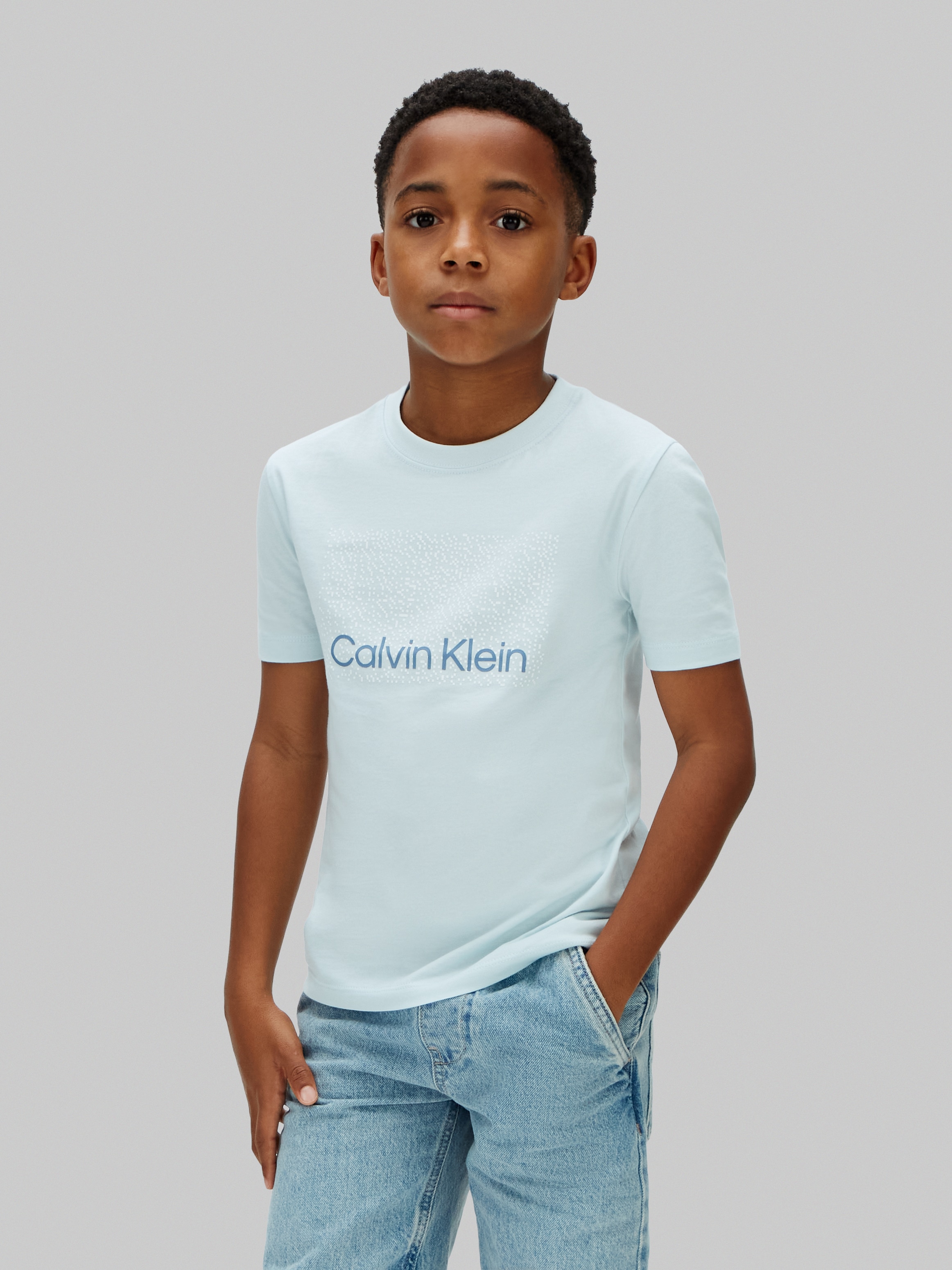 T-shirt com Ilustração Calvin Klein Azul-1