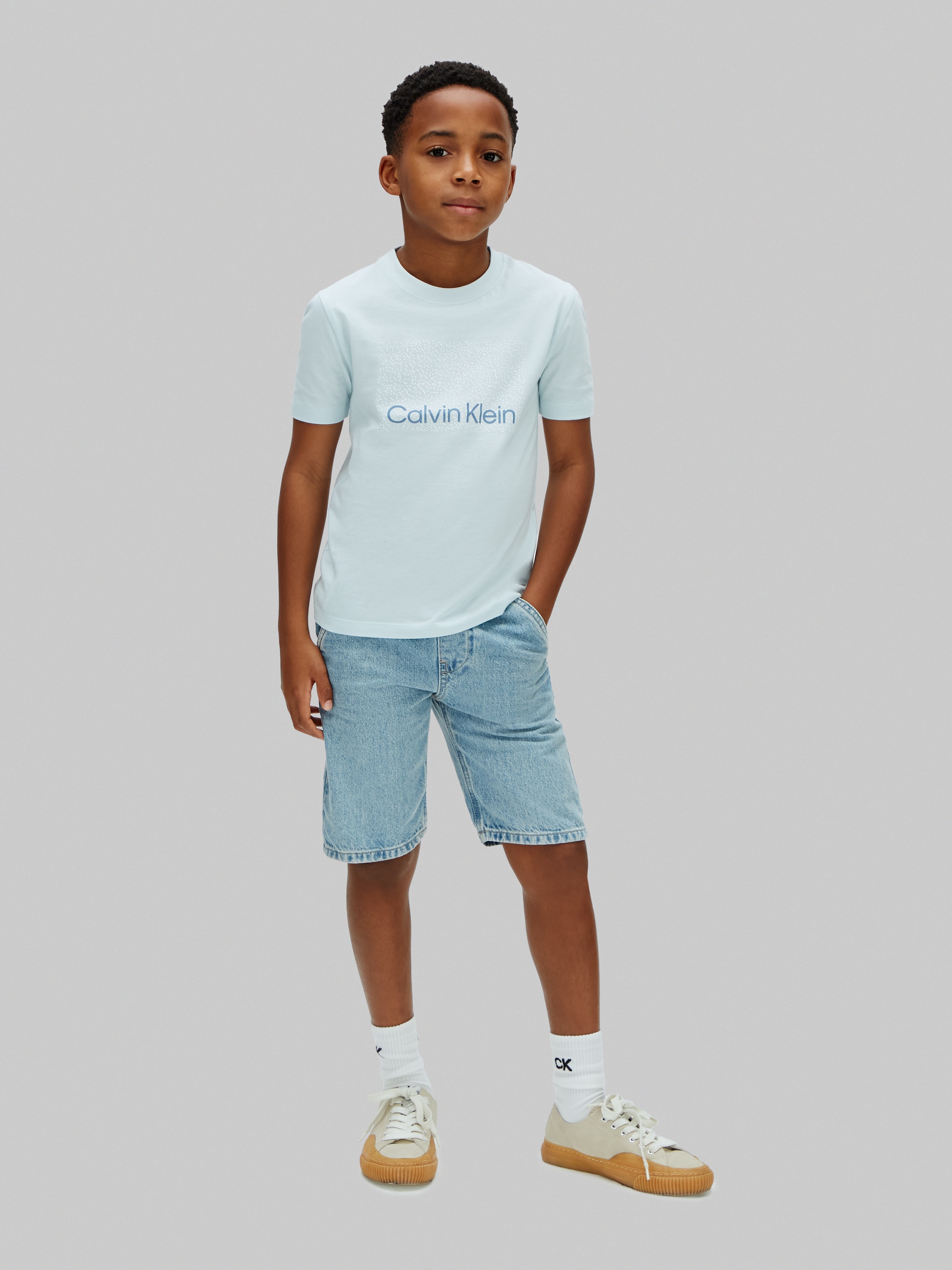 T-shirt com Ilustração Calvin Klein Azul-3