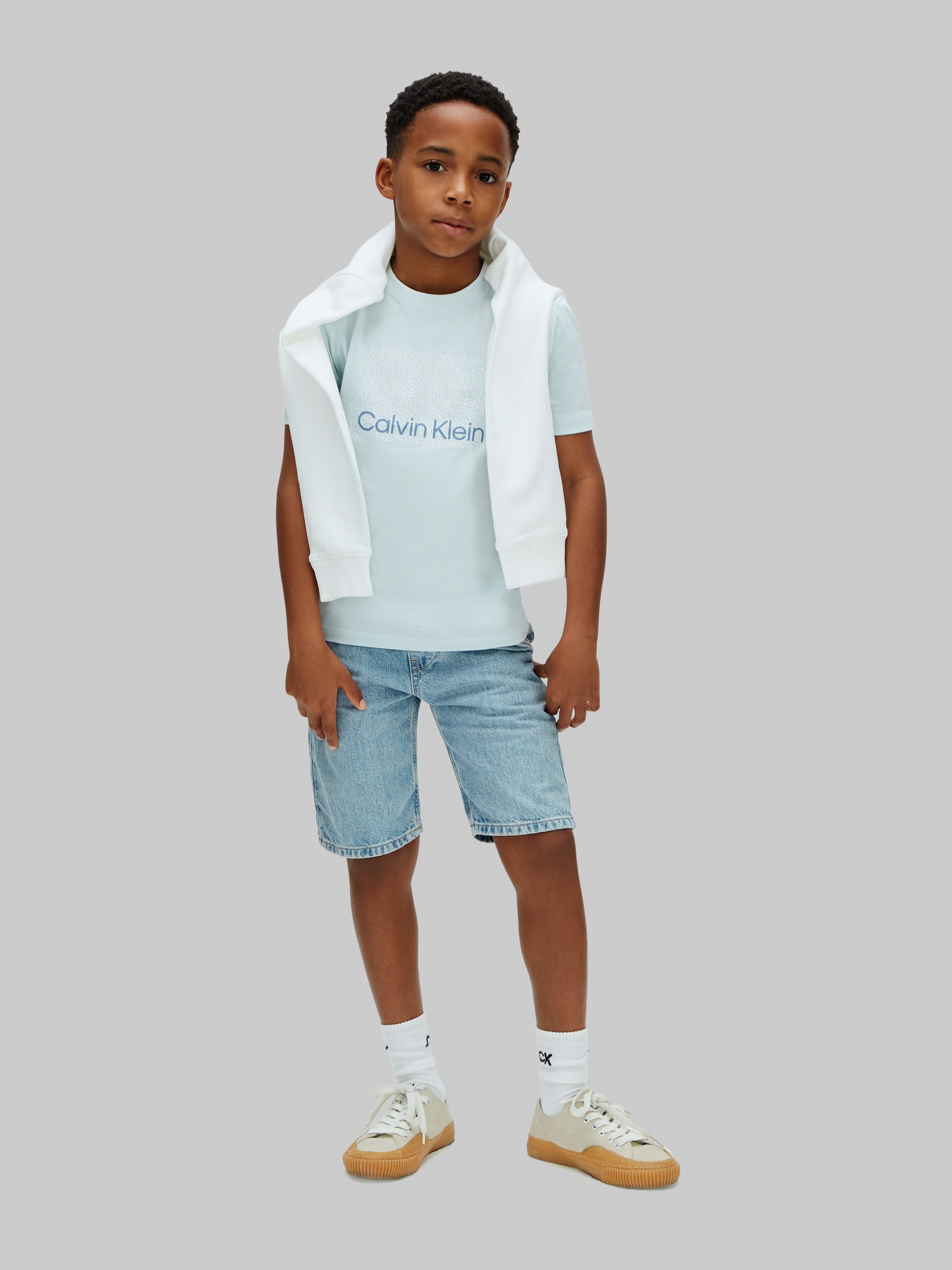 T-shirt com Ilustração Calvin Klein Azul-4