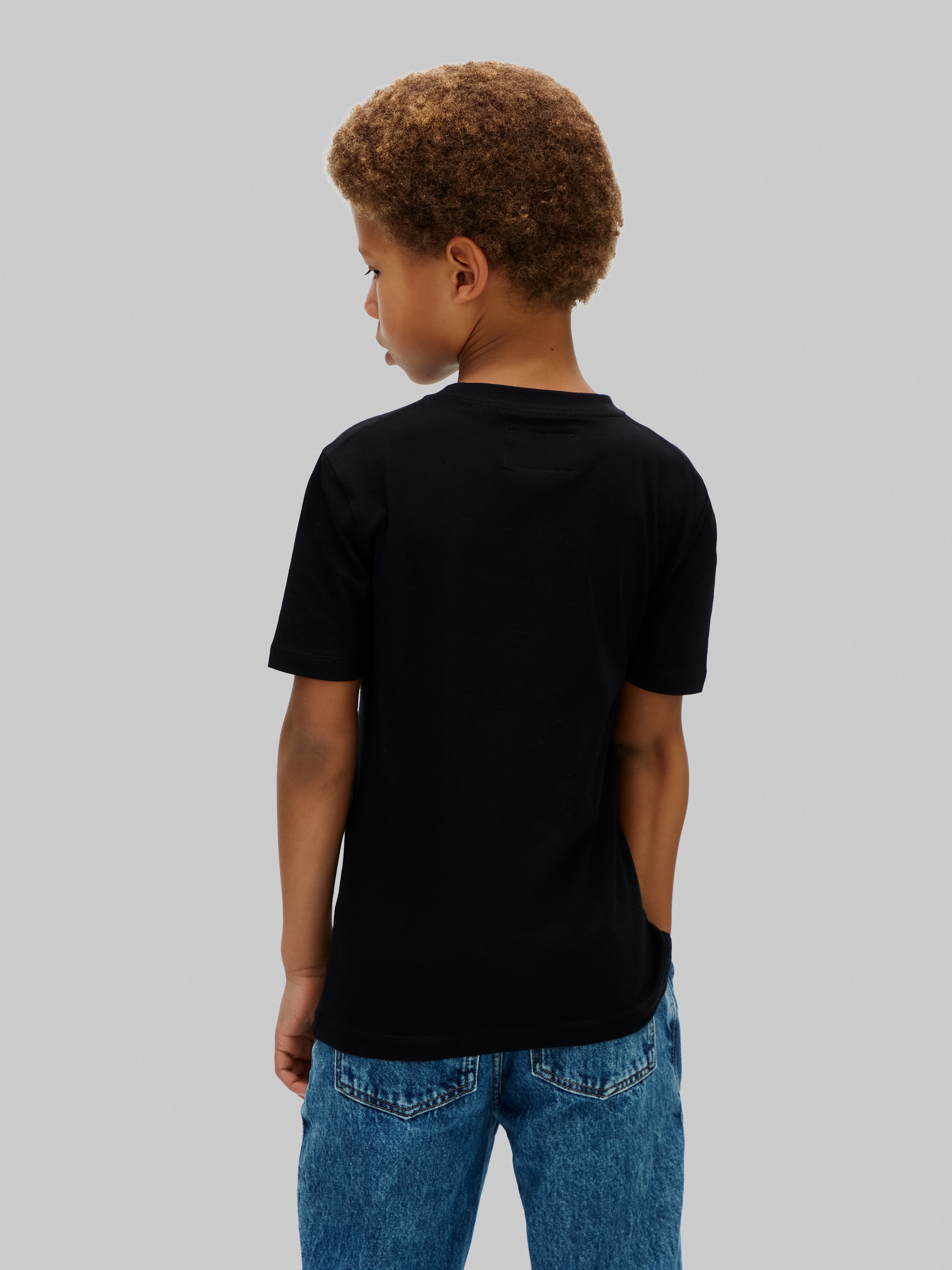 T-shirt com Logótipo Múltiplo Calvin Klein Preto-3