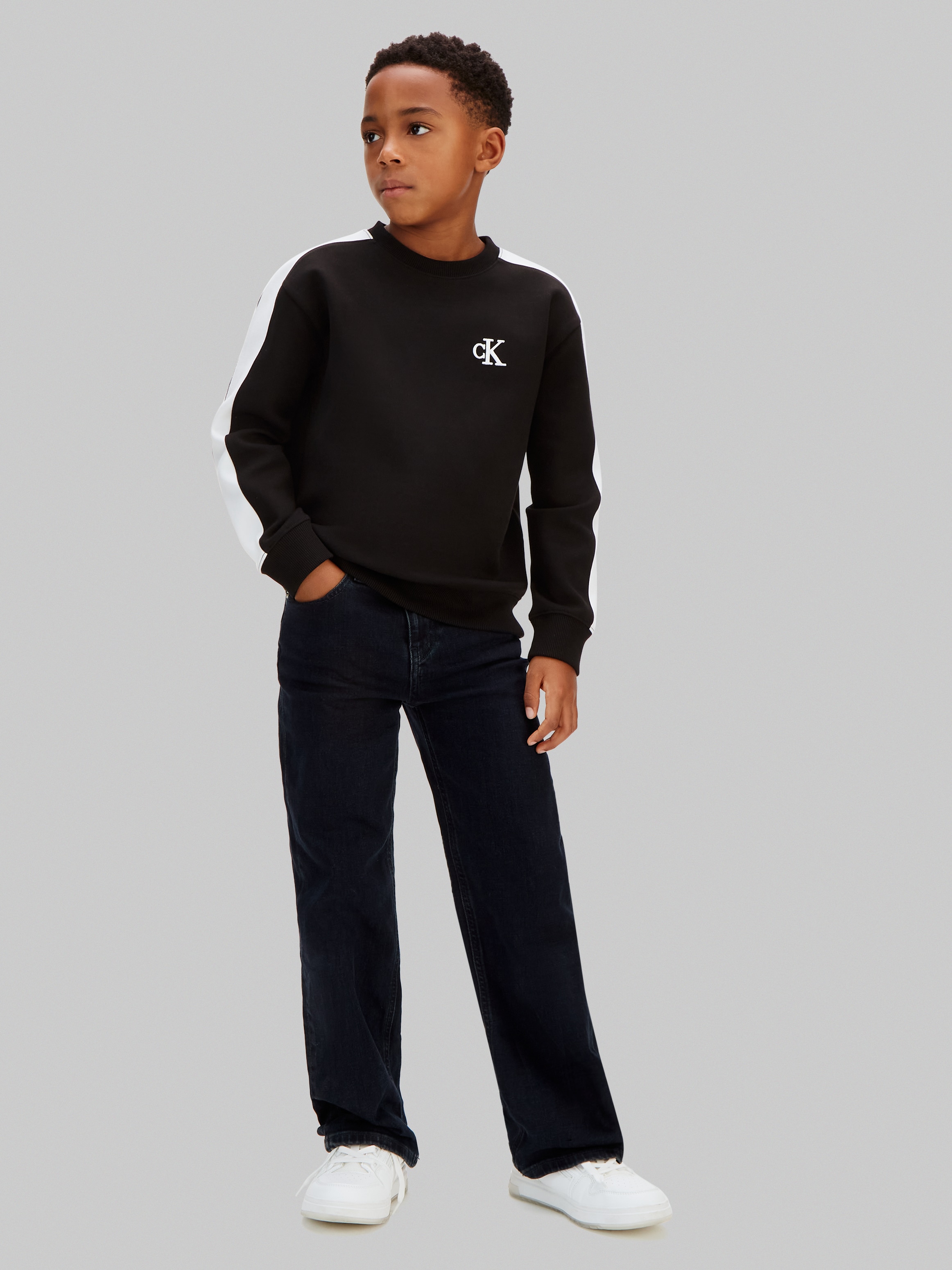 Sweatshirt com decote redondo Preto-3