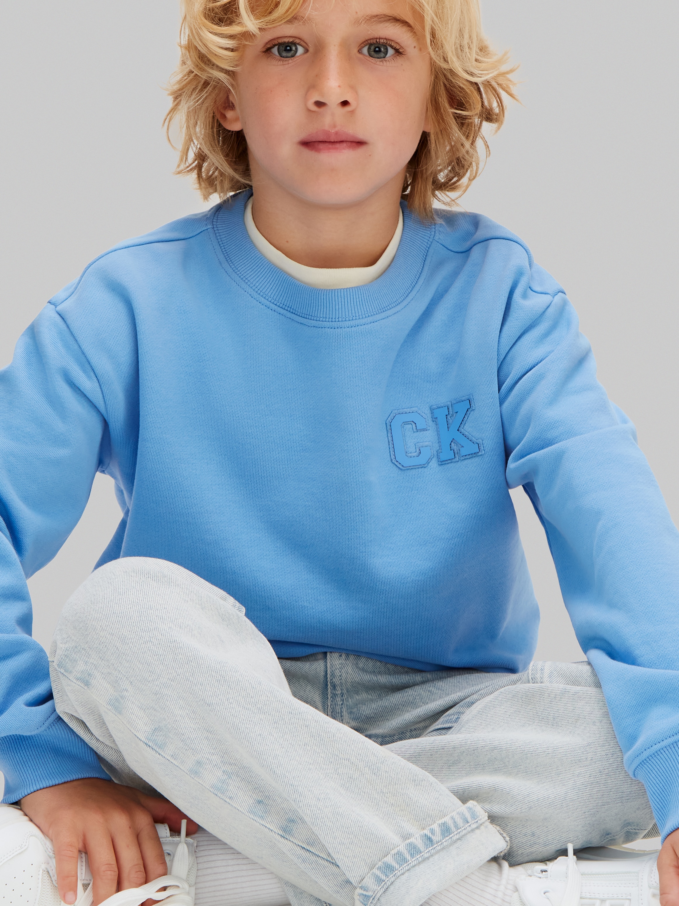 Sweatshirt Relaxed Fit Calvin Klein Azul-4
