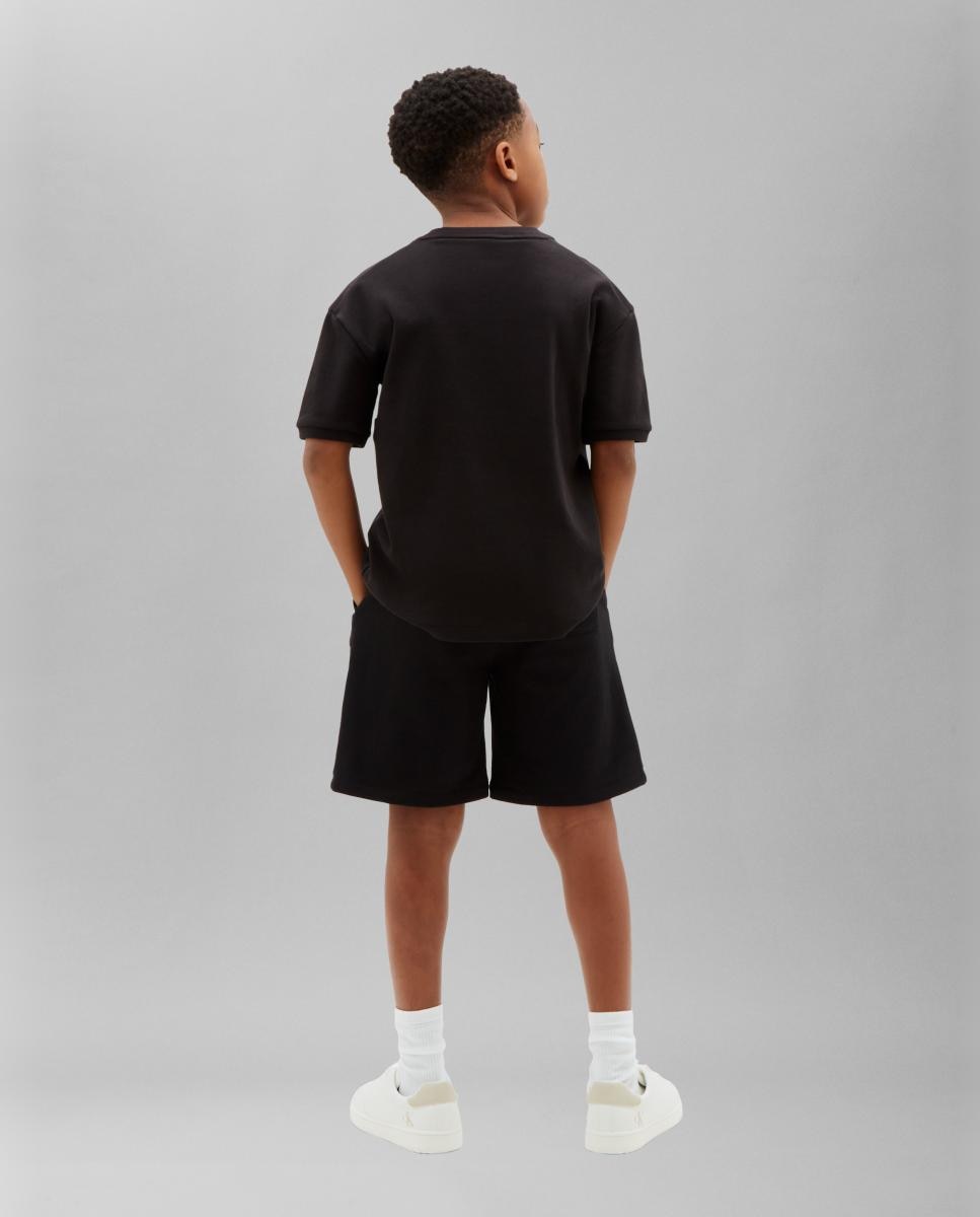 T-shirt com Contraste Preto-2
