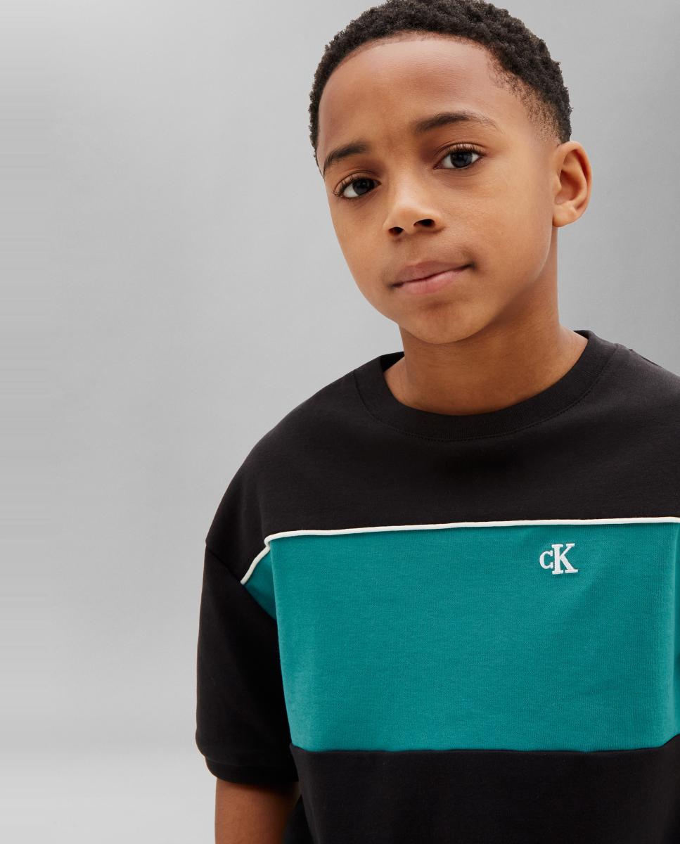 T-shirt com Contraste Preto-3