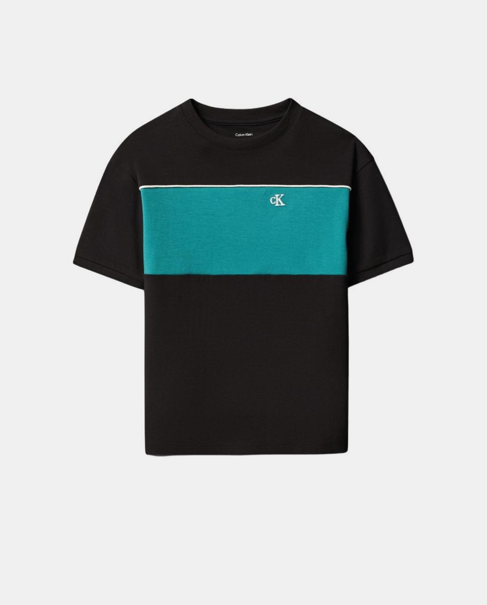 T-shirt com Contraste Preto-4