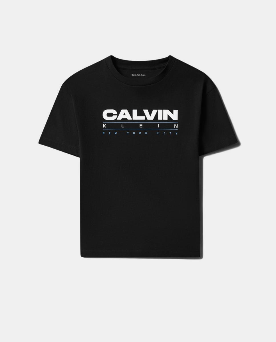 T-shirt com Ilustração Preto-5