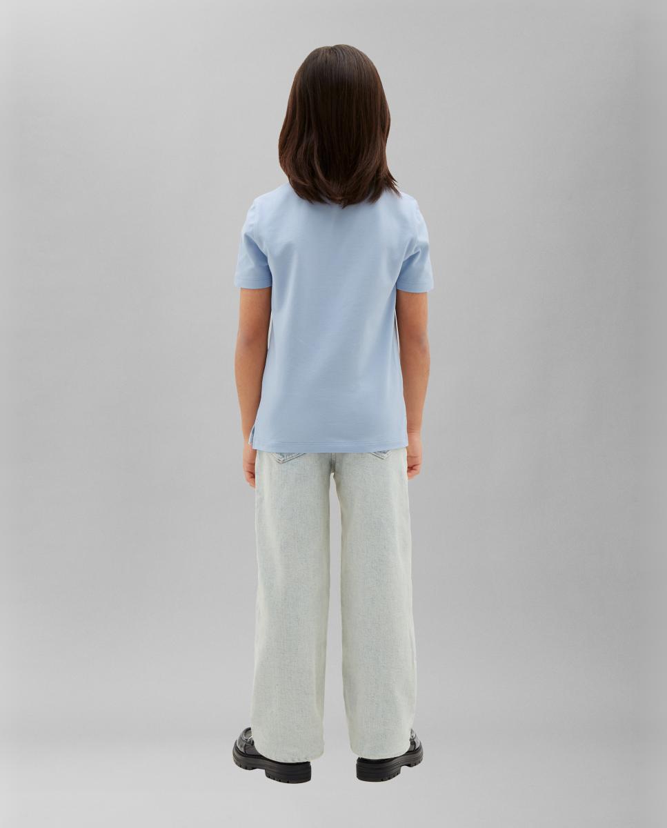 Polo Piqué com Logótipo Calvin Klein Azul-2