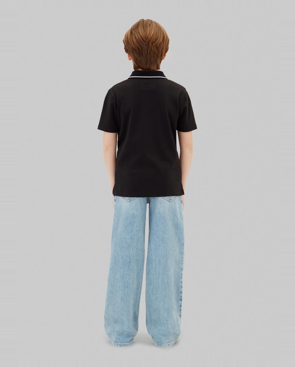Polo Piqué com Contraste Calvin Klein Preto-2