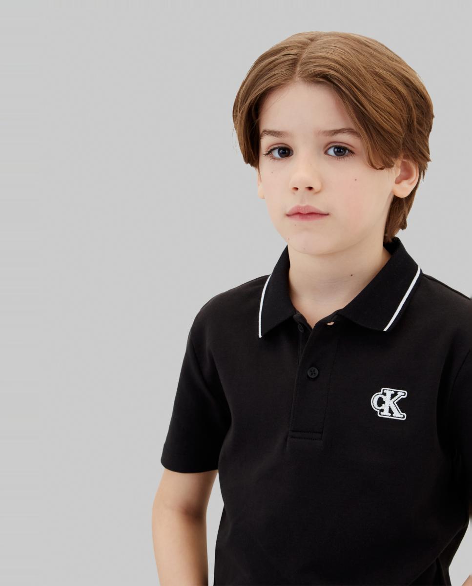 Polo Piqué com Contraste Calvin Klein Preto-3