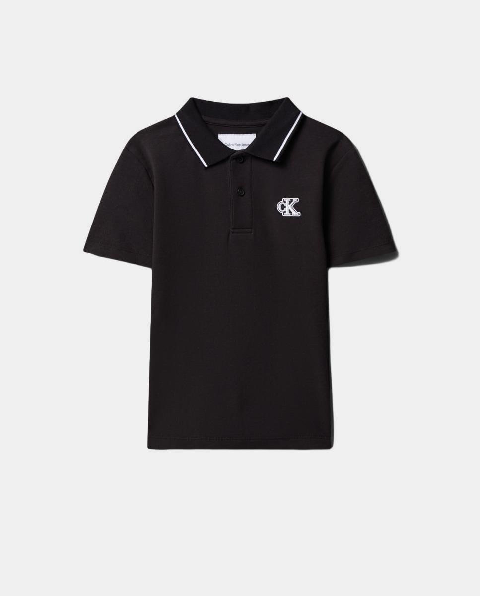 Polo Piqué com Contraste Calvin Klein Preto-4