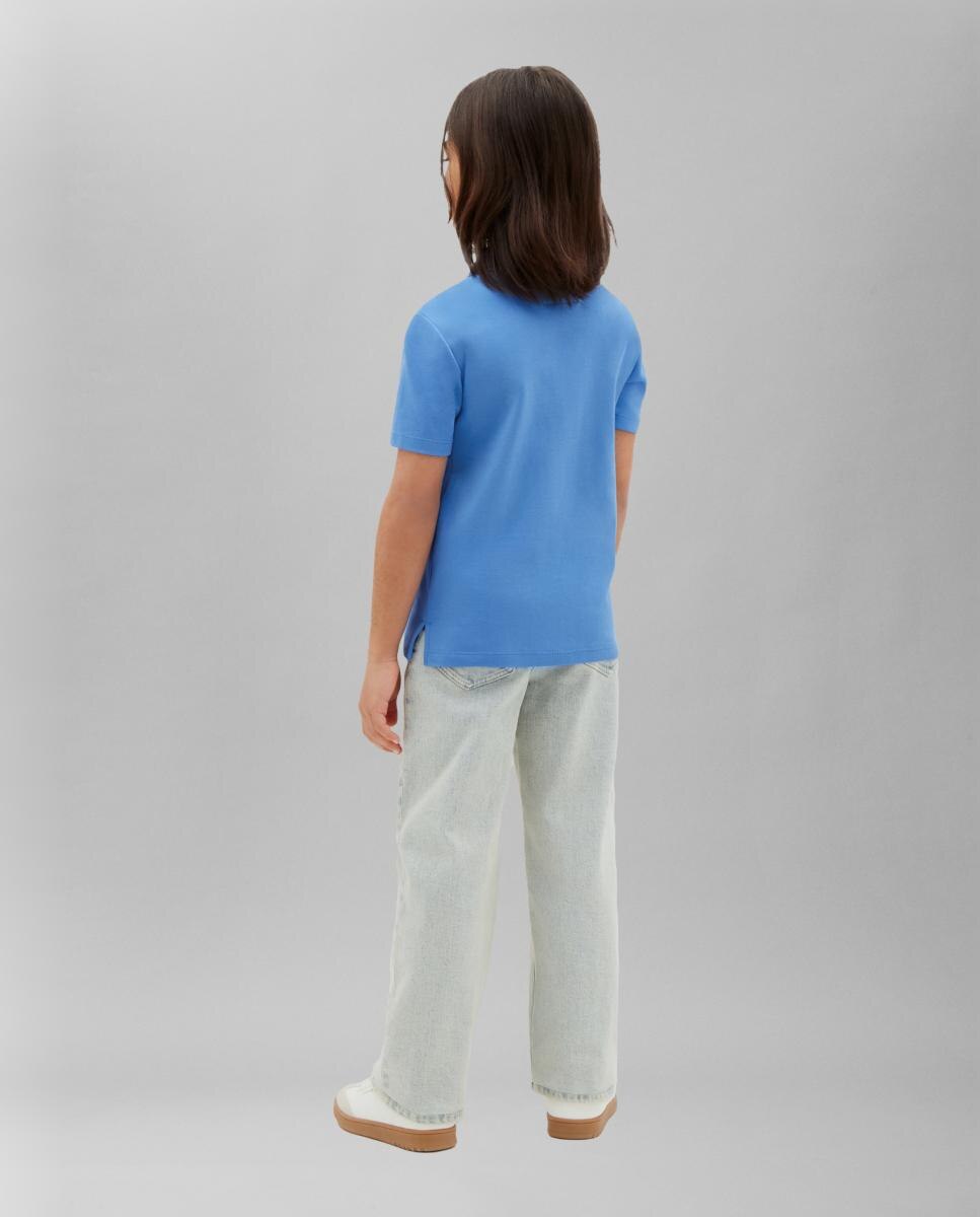 Polo Piqué com Contraste Calvin Klein Azul-2