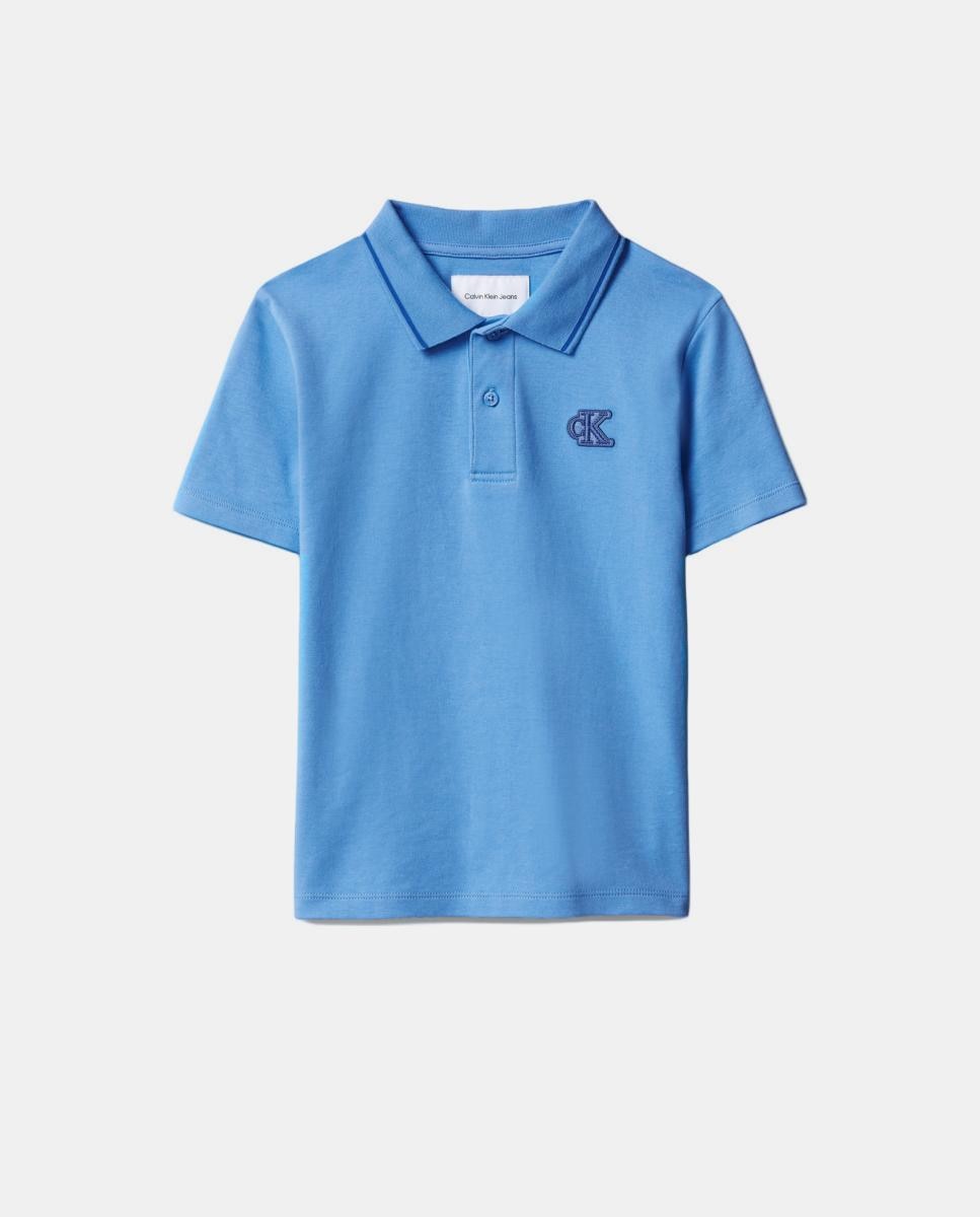 Polo Piqué com Contraste Calvin Klein Azul-5