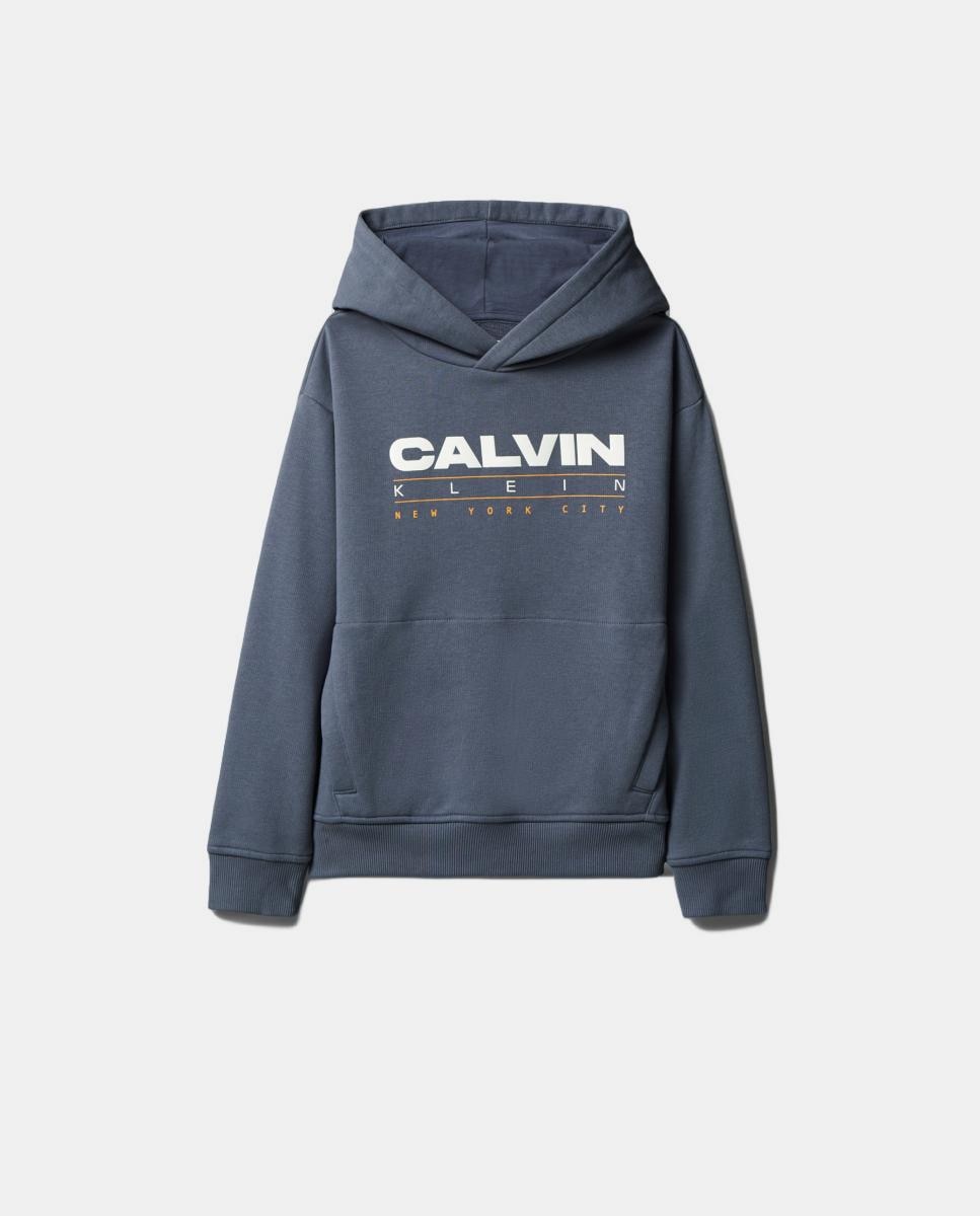 Sweatshirt com Estampado Gráfico Calvin Klein Azul-4